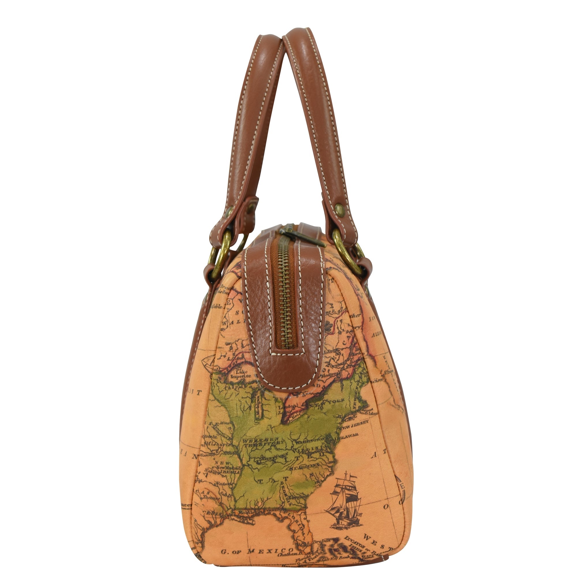 Heritage Leather Large Convertible Satchel - 8535