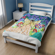 Enchanted Garden Velveteen Plush Blanket