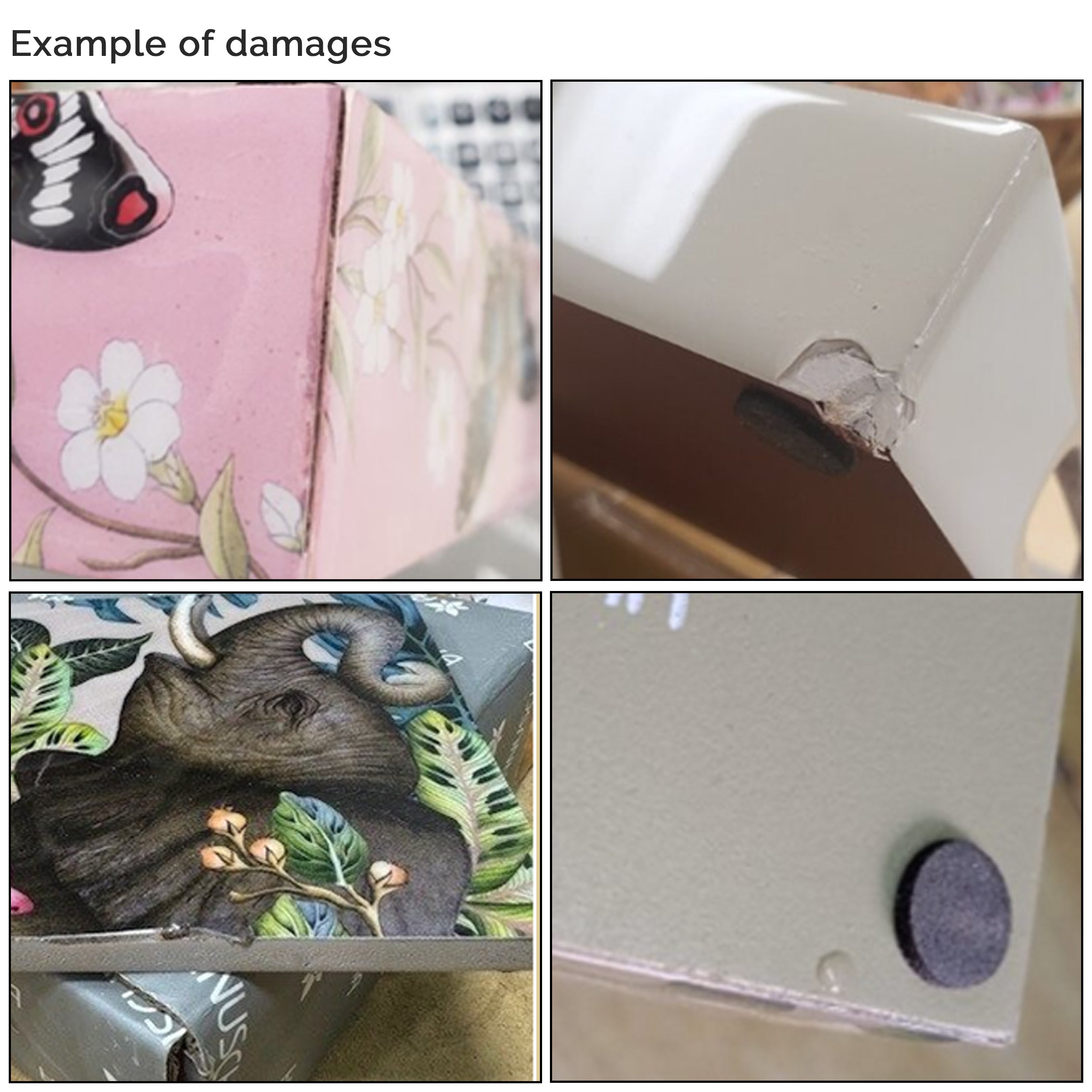 Set of 4 Wooden Printed Square Coasters (Revive Collection) - 25000-B