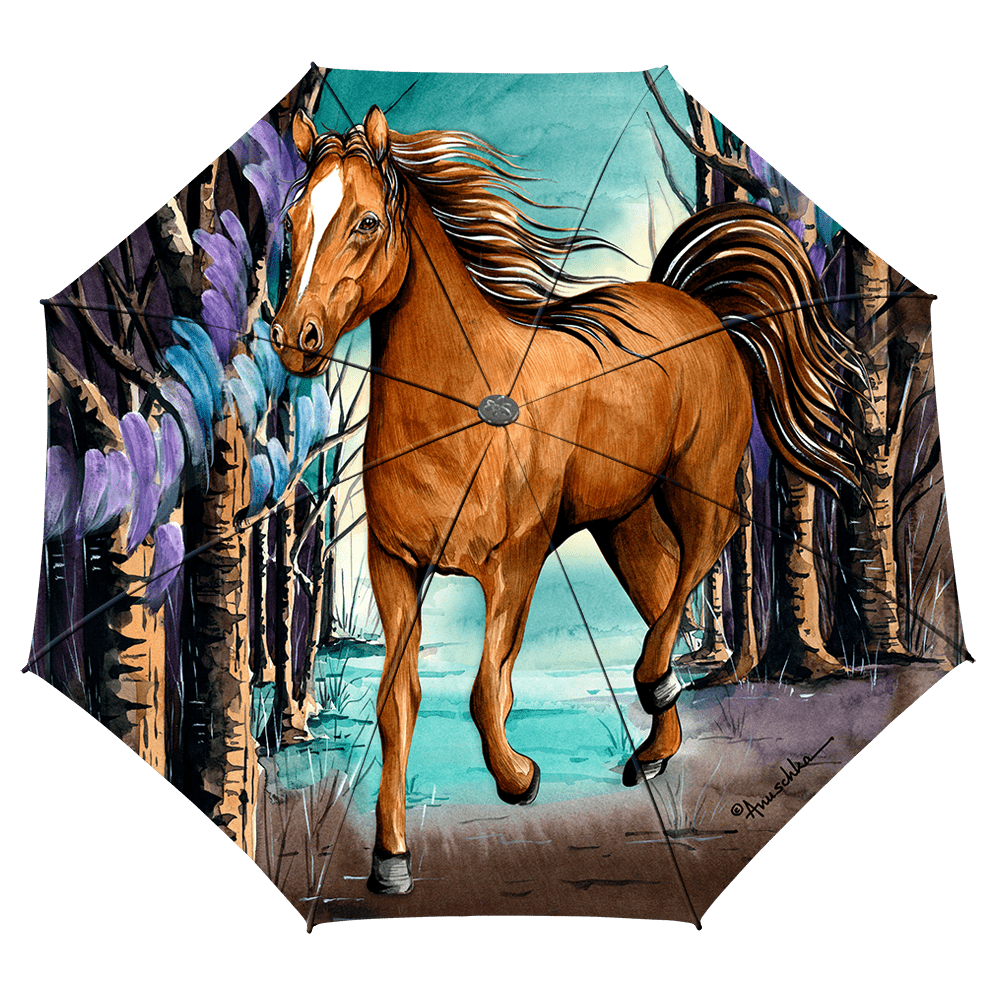 Free Spirit Auto Open/ Close Printed Umbrella - 3100