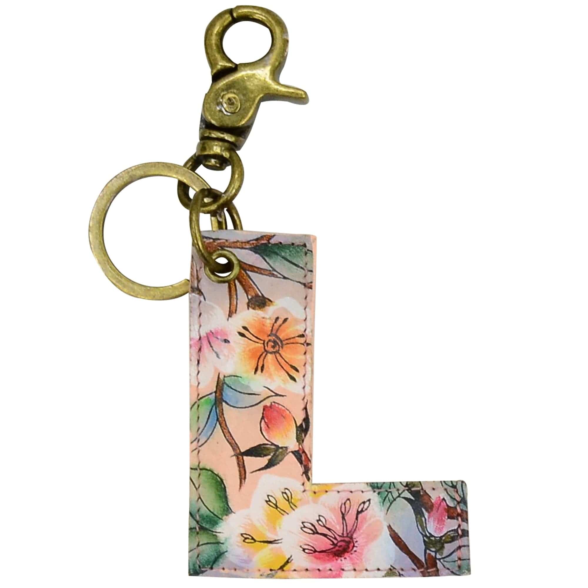 Anuschka Style K000L, handpainted Painted Leather Bag Charm. Japanese Garden painting