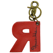 Painted Leather Bag Charm - K000R