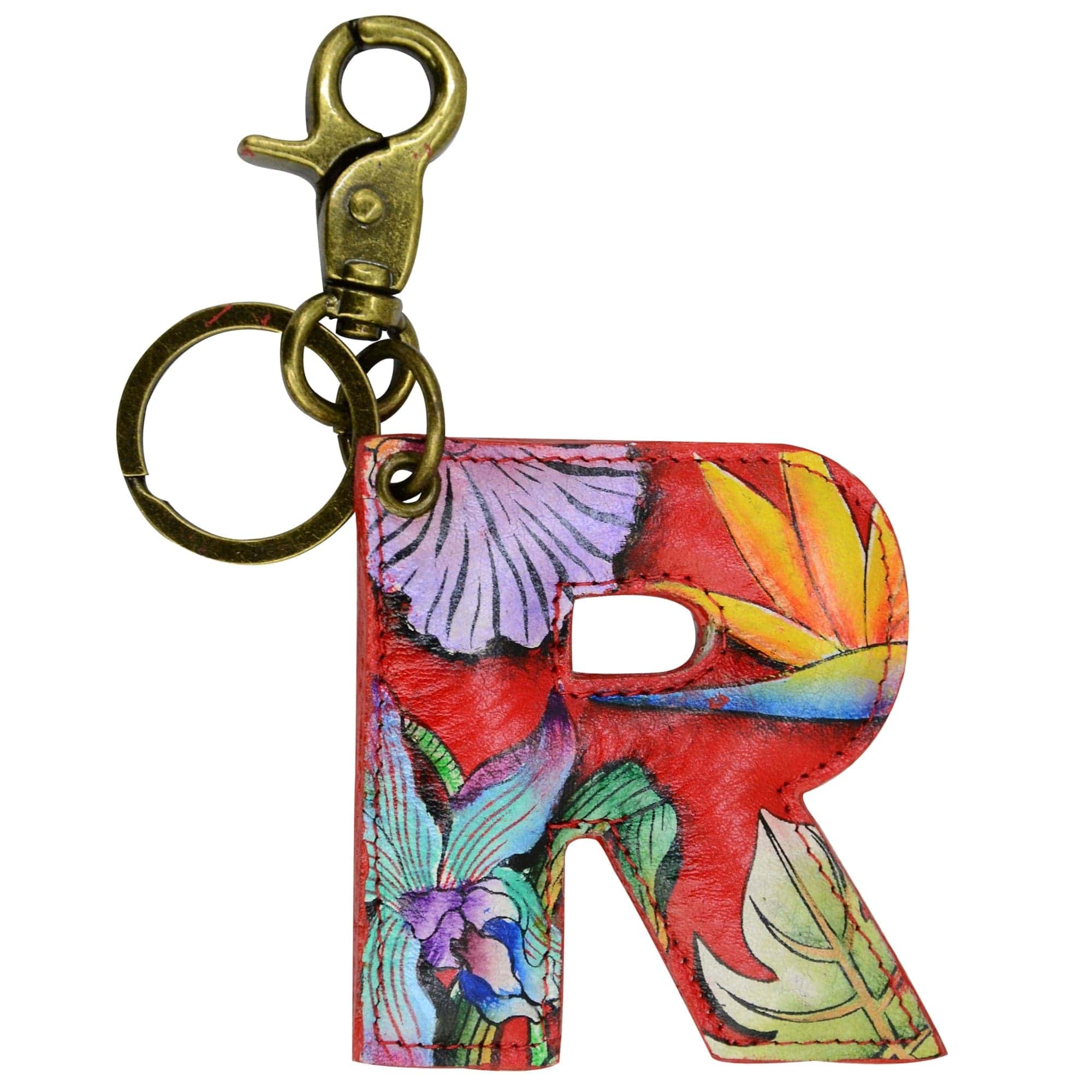 Anuschka Style K000R, handpainted Painted Leather Bag Charm. Island Escape painting