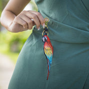 Painted Leather Bag Charm K0010 - Keycharms