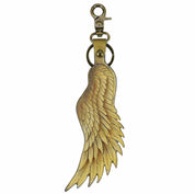 Angel Wings-Painted Leather Bag Charm-K0029- Keycharms