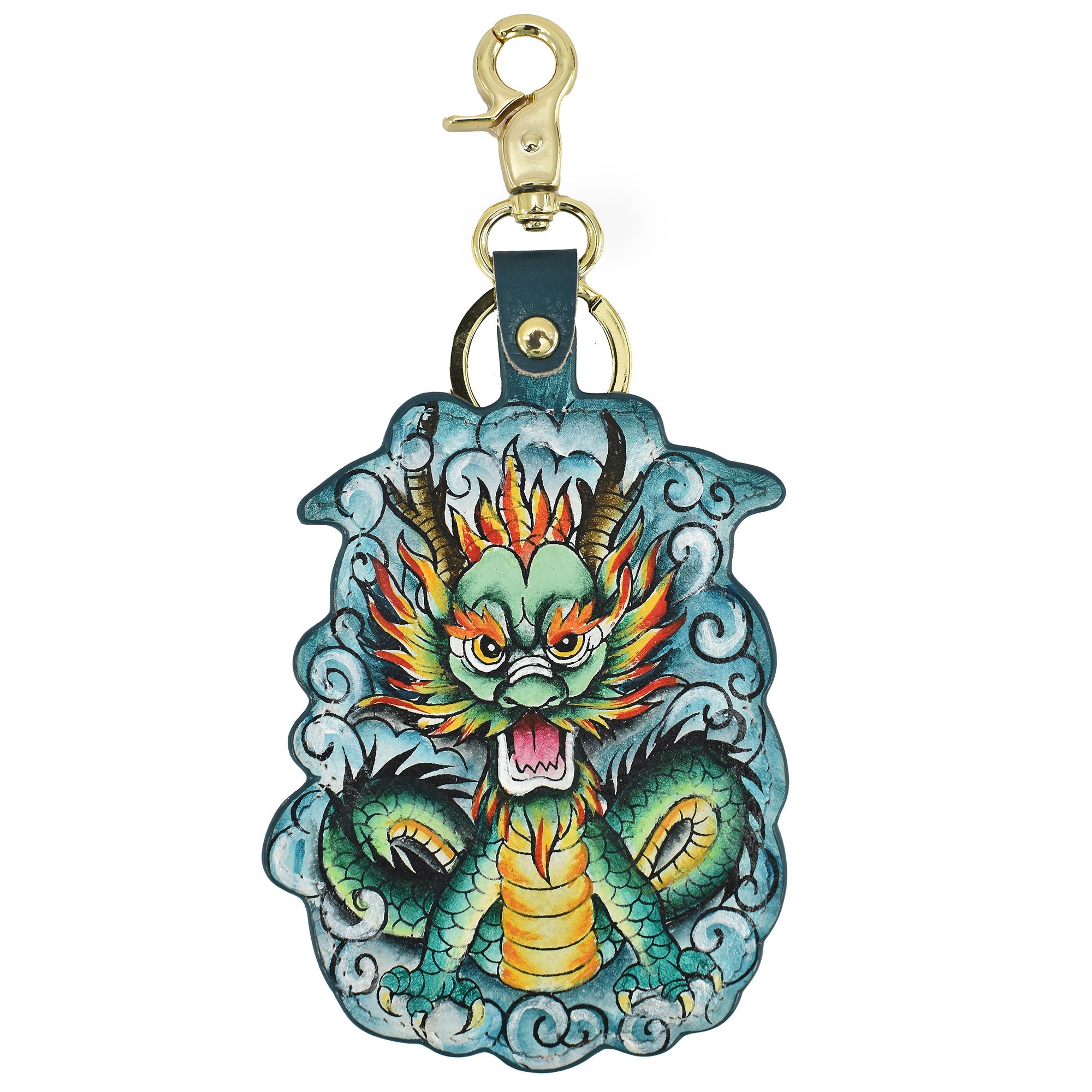 Painted Leather Bag Charm K0042 - Keycharms