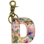 Anuschka Style K000D, handpainted Painted Leather Bag Charm. Japanese Garden painting