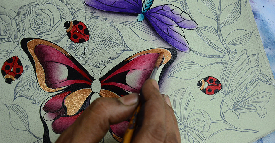 Dreamy Wings Sage Hand Painted Bags and Accessories