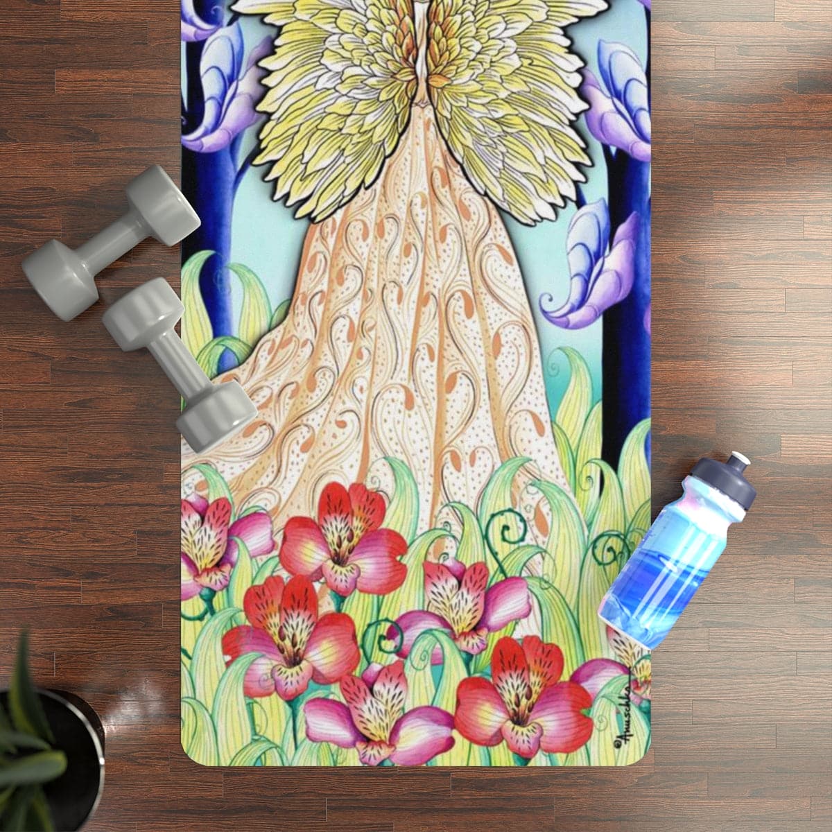 Enchanted Garden Rubber Yoga Mat