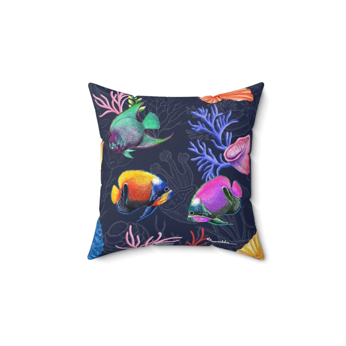 Mystical Reef Polyester Square Pillow