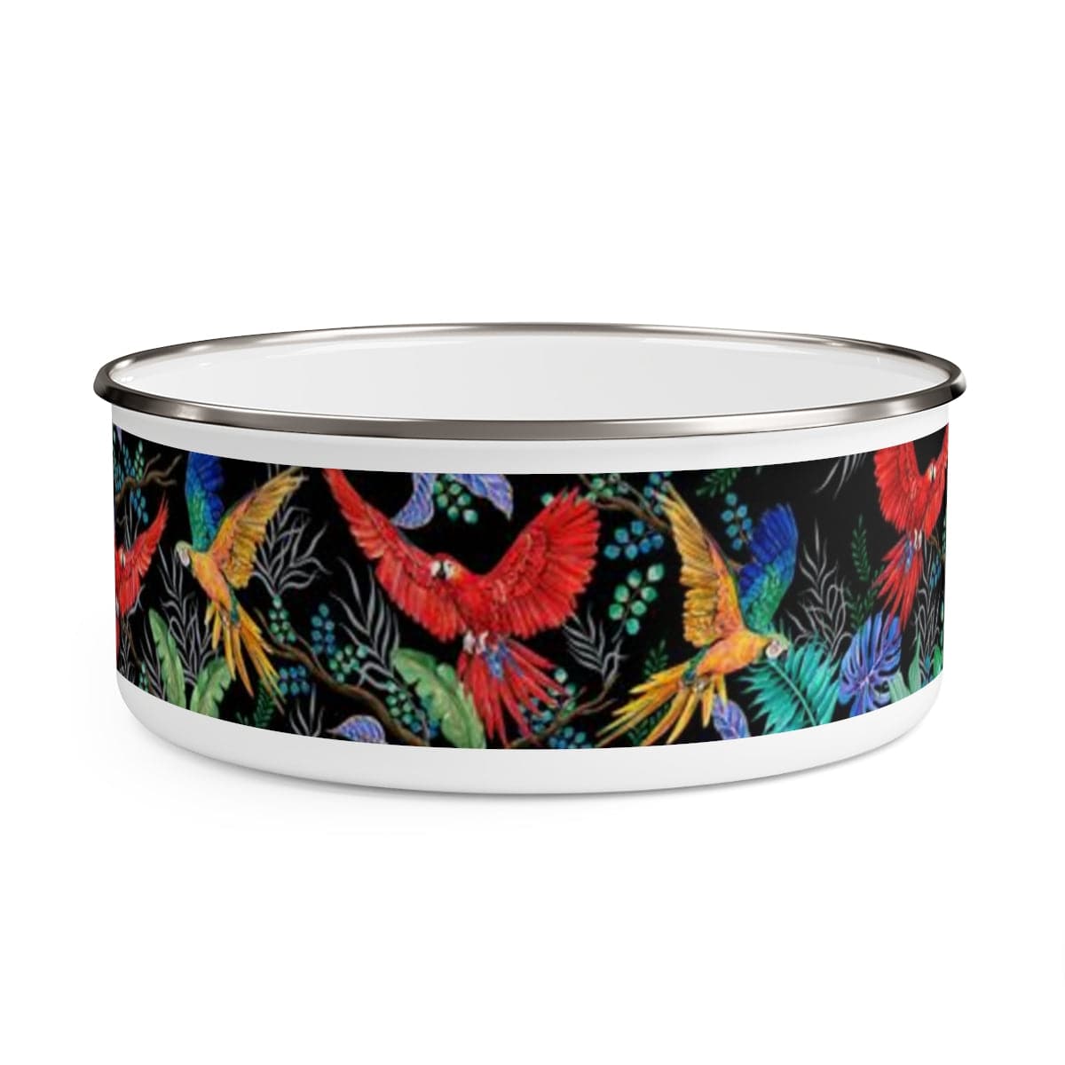 Rainforest Beauties Enamel Bowl