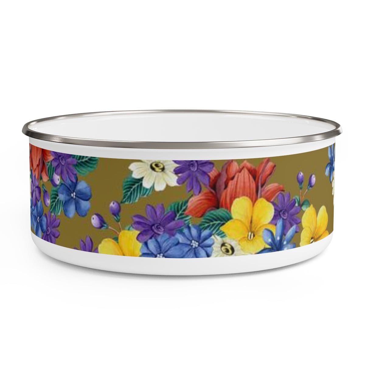 Dreamy Floral Enamel Bowl