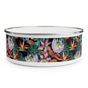 Island Escape Black Enamel Bowl