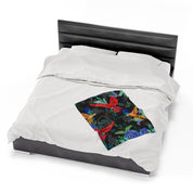Rainforest Beauties Velveteen Plush Blanket