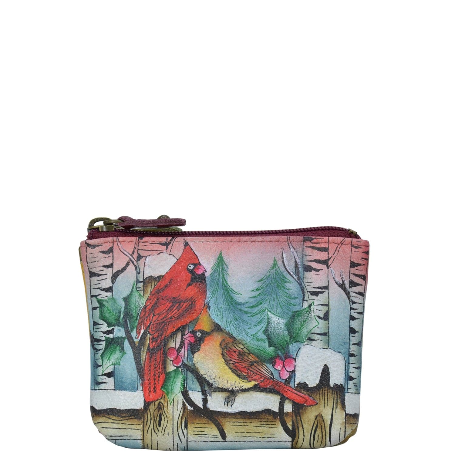 Snowy Cardinal Coin Pouch - 1031