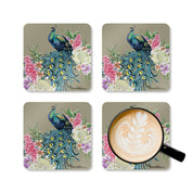 Regal Peacock Corkwood Coaster Set