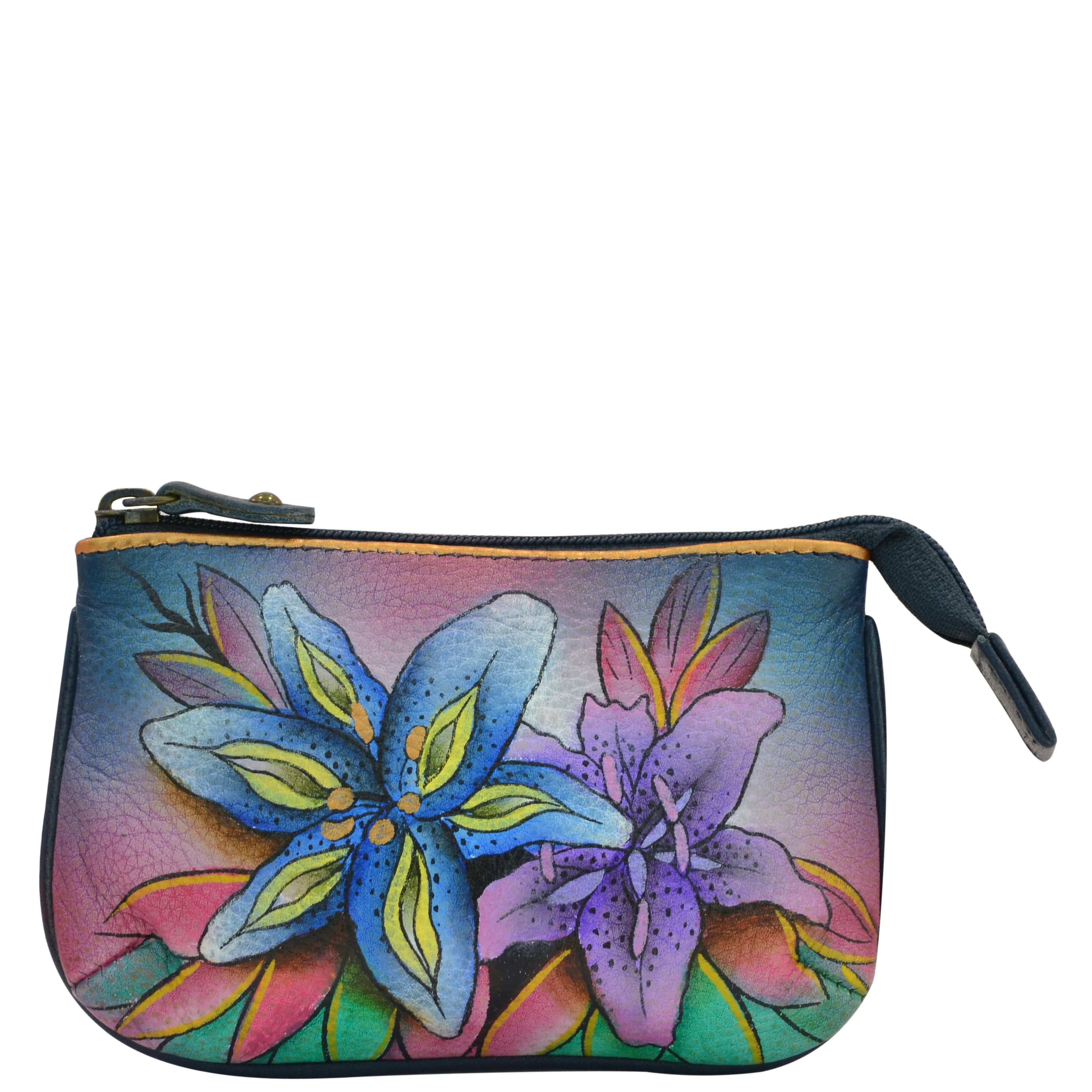 Lucious Lillies Denim Medium Zip Pouch - 1107