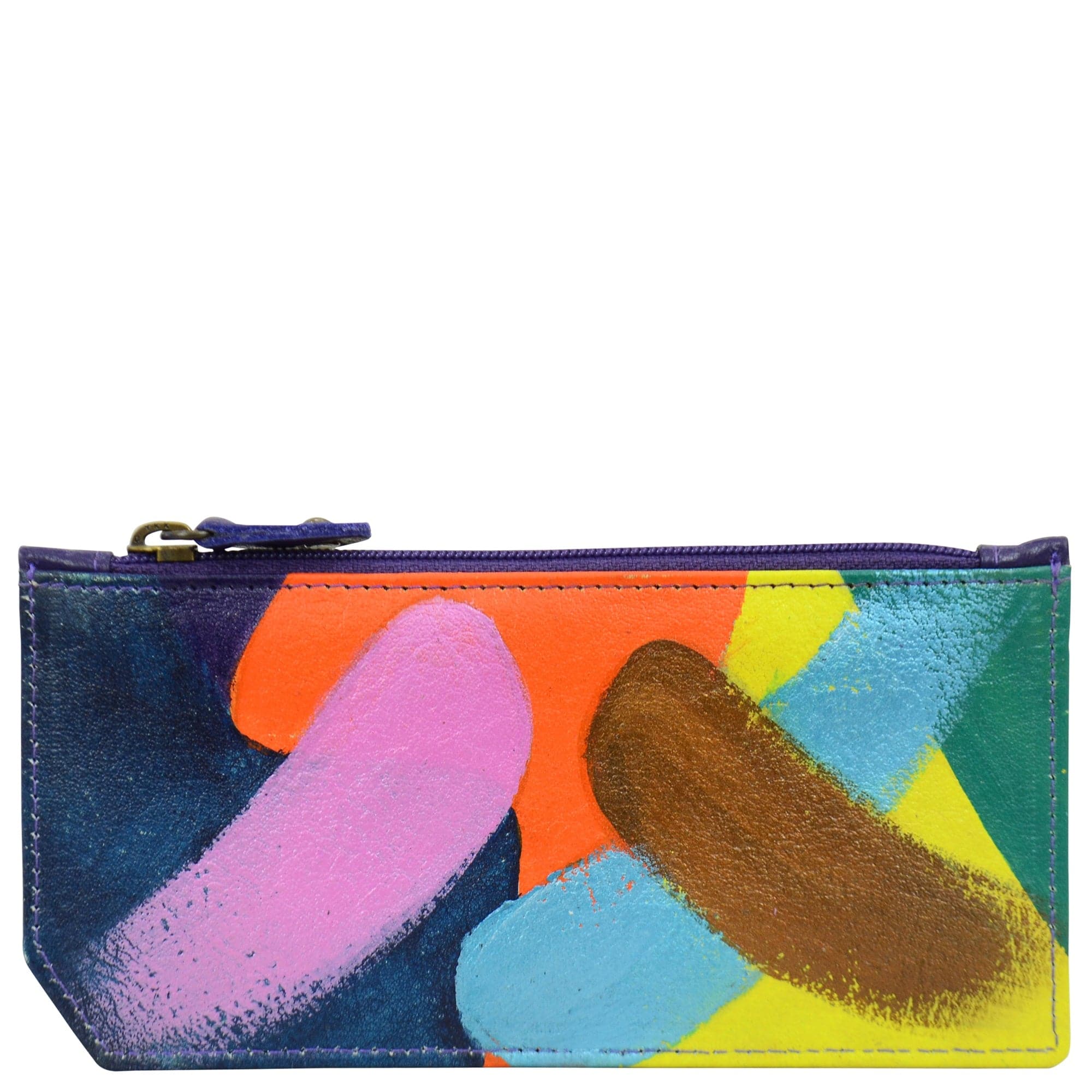 Painterly Palette RFID Blocking Card Case with Coin Pouch - 1140