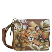 Cleopatra's Leopard Tan Zip Around Small Organizer Wallet - 1161