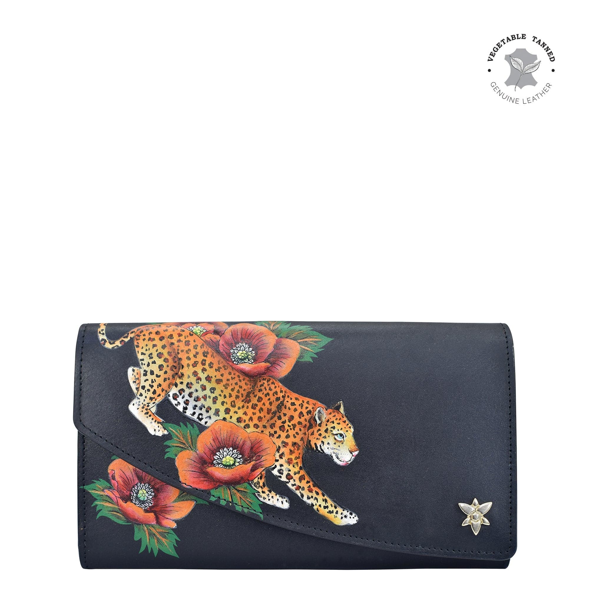 Enigmatic Leopard Accordion Flap Wallet - 1174