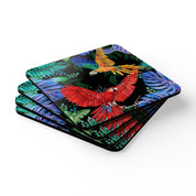 Rainforest Beauties Corkwood Coaster Set