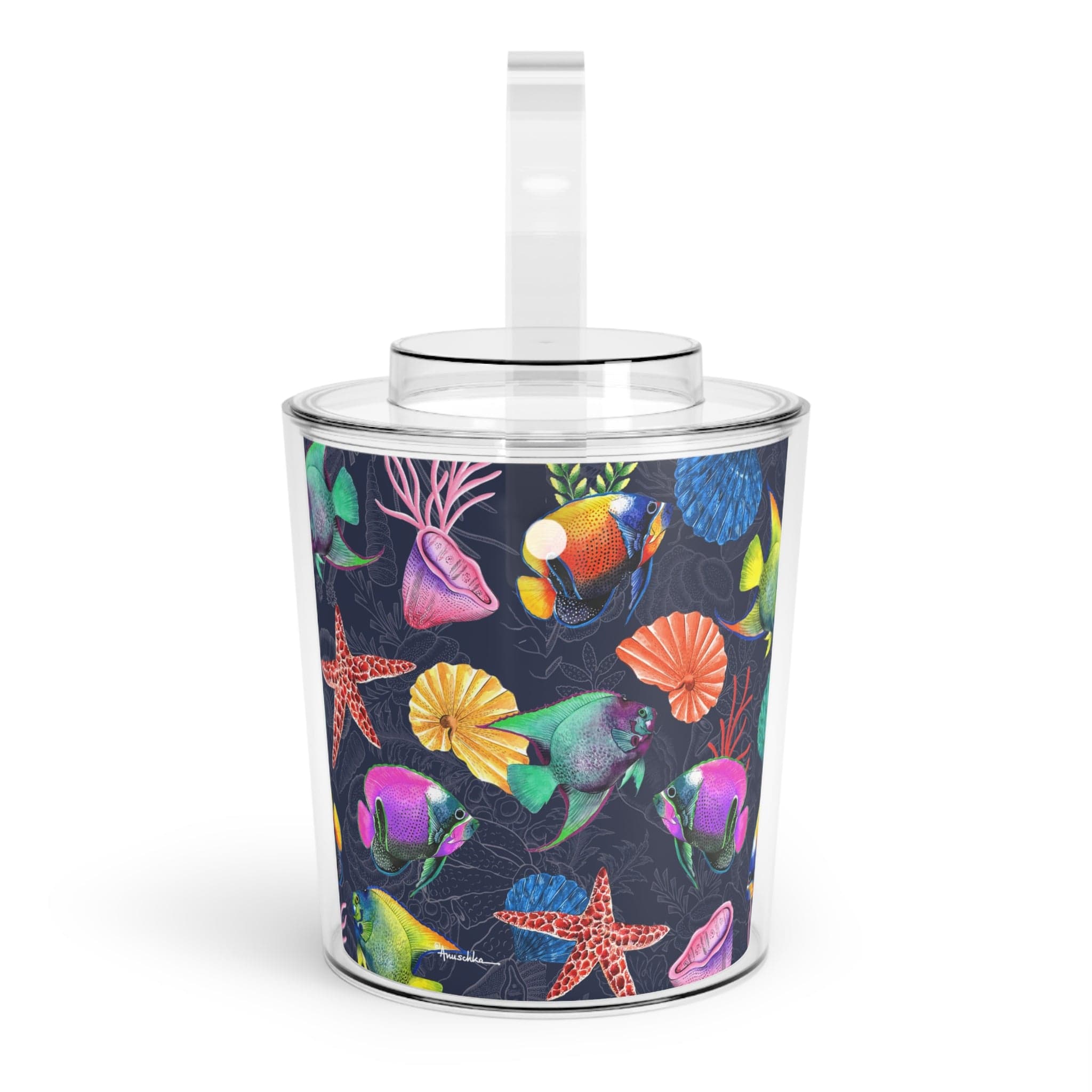 Mystical Reef Ice Bucket with Tongs
