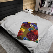 Dreamy Floral Velveteen Plush Blanket