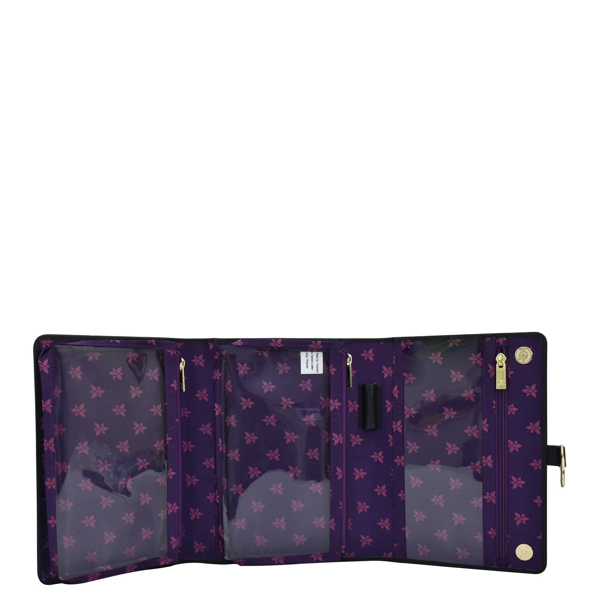 Fabric with Leather Trim Toiletry Case - 13001