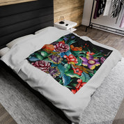 Vintage Bouquet Velveteen Plush Blanket