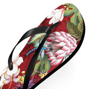 Crimson Garden Flip Flops