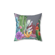 Desert Garden Polyester Square Pillow