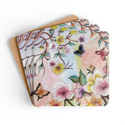 Japanese Garden Corkwood Coaster Set