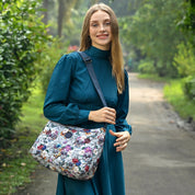 Wanderlust Quilted Fabric Hobo-16011