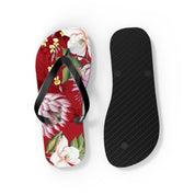 Crimson Garden Flip Flops