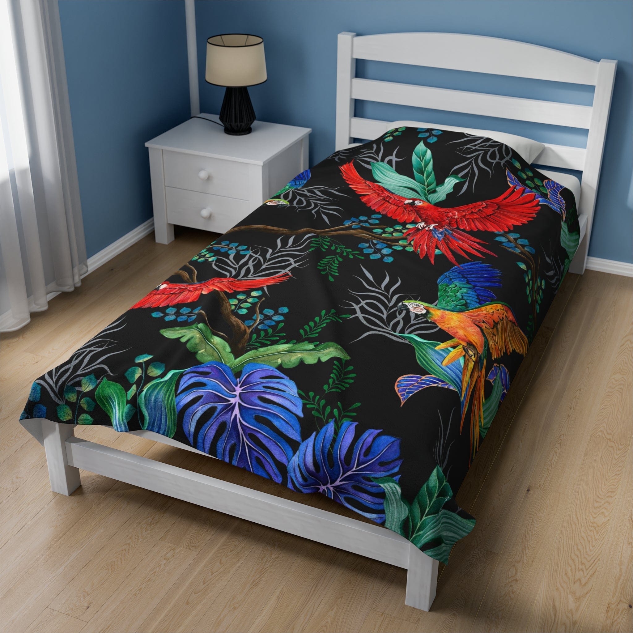 Rainforest Beauties Velveteen Plush Blanket