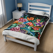 Vintage Bouquet Velveteen Plush Blanket