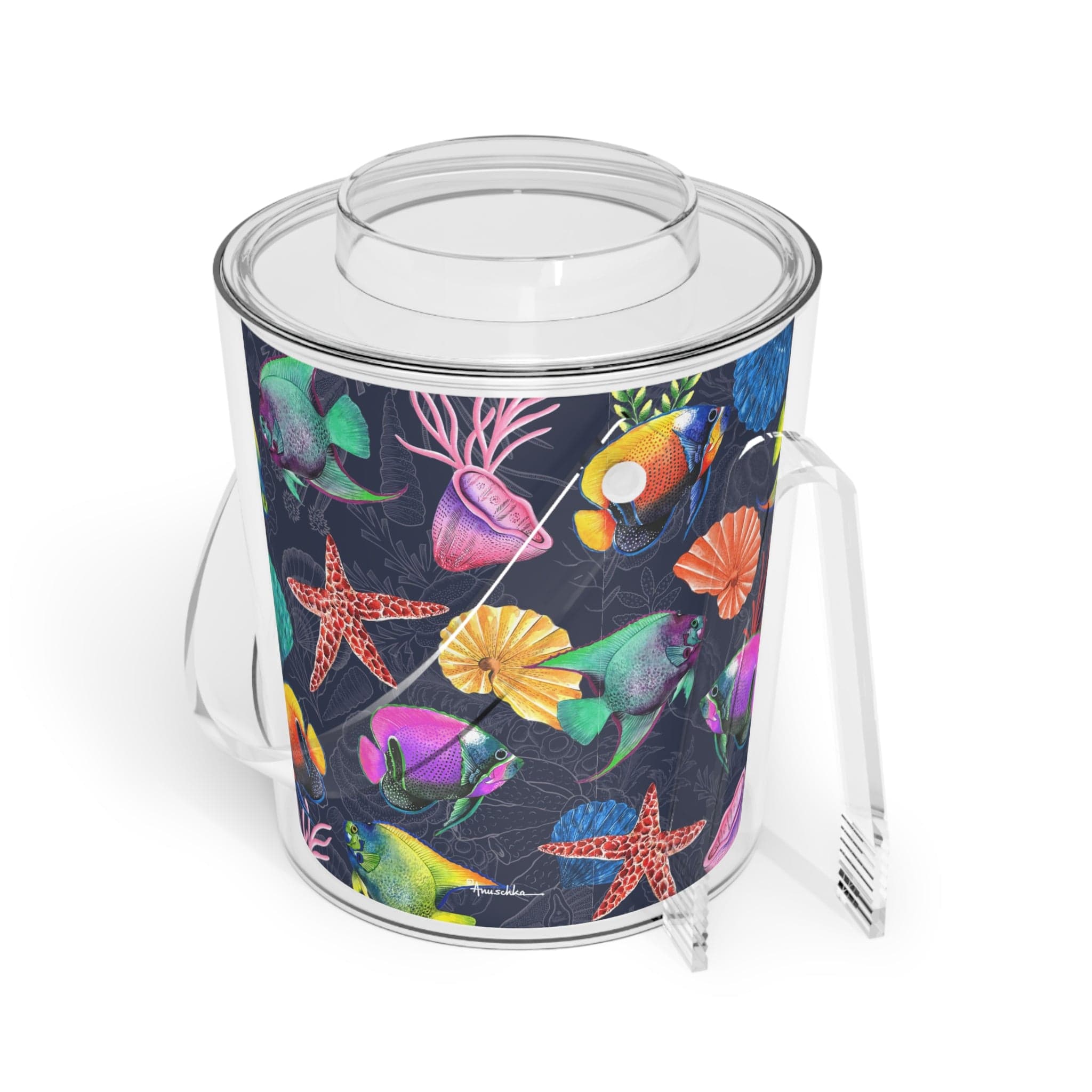 Mystical Reef Ice Bucket with Tongs
