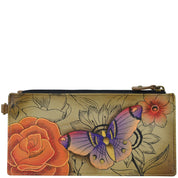 Floral Paradise Tan Organizer Wallet - 1713