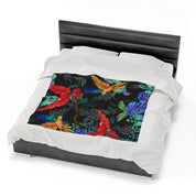 Rainforest Beauties Velveteen Plush Blanket