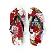 Crimson Garden Flip Flops