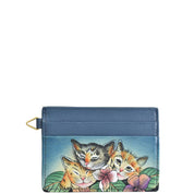 Three Kittens Blue Credit card Case - 1825