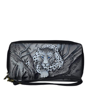 African Leopard Zip-Around Clutch - 1832