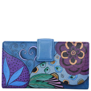 Tribal Potpourri Eggplant Two Fold Organizer Wallet - 1833