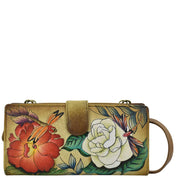 Magical Dragonflies Tan Bi-Fold Wallet With Strap - 1856