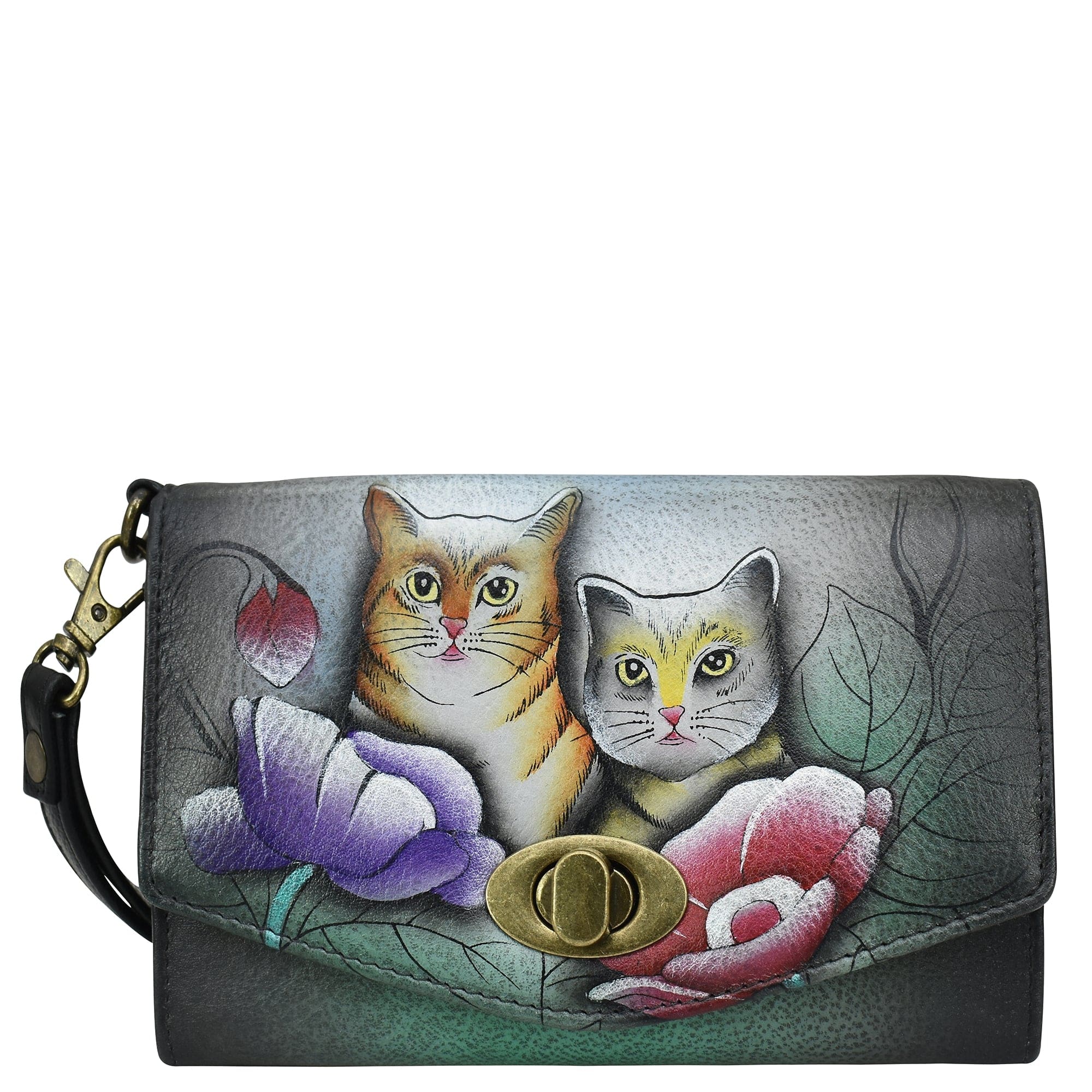 Two Kittens Vintage Wristlet Clutch - 1863