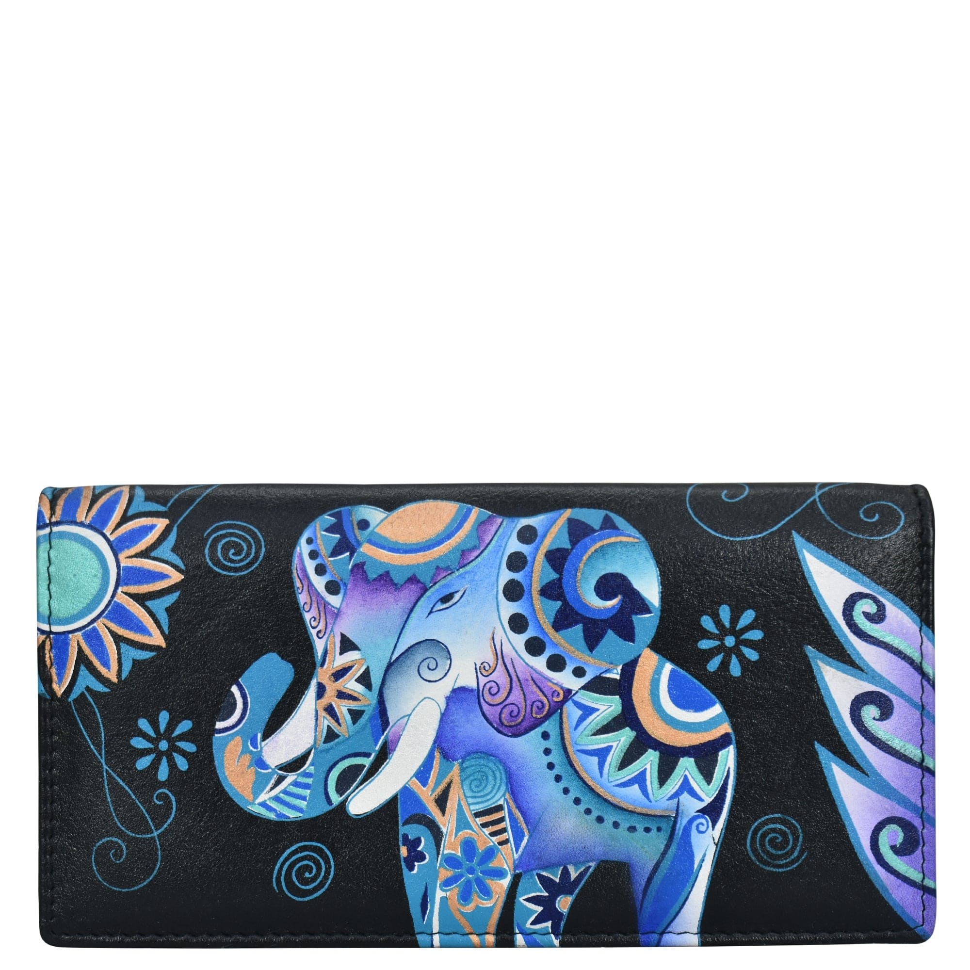 Blue Elephant Two-Fold Clutch Wallet - 1871