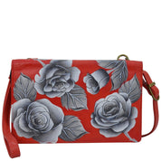 Romantic Rose Red 4 In 1 Organizer Crossbody/Belt Bag/Clutch/Wristlet - 1903