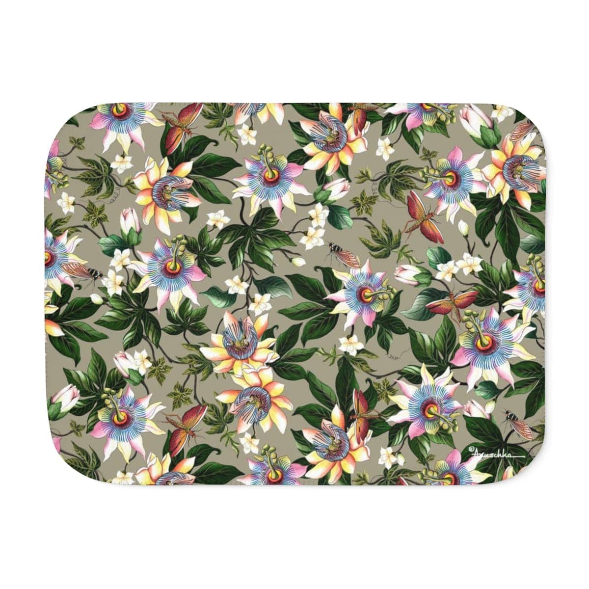 Floral Passion Sherpa Blanket