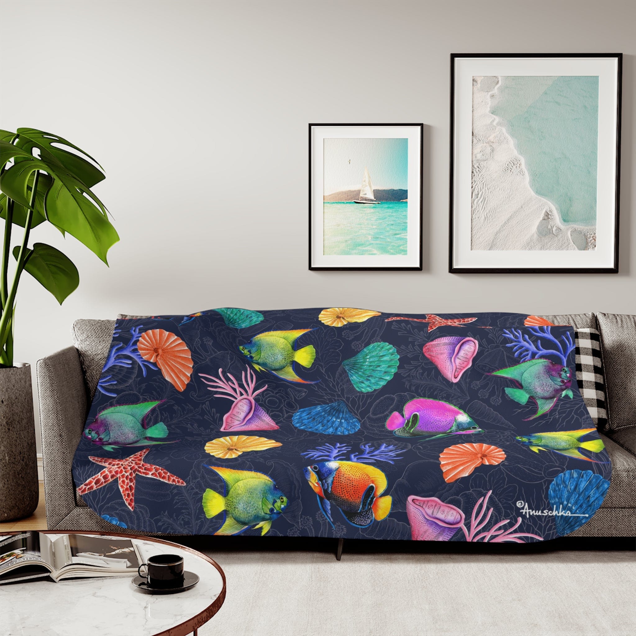 Mystical Reef Sherpa Blanket