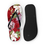 Crimson Garden Flip Flops